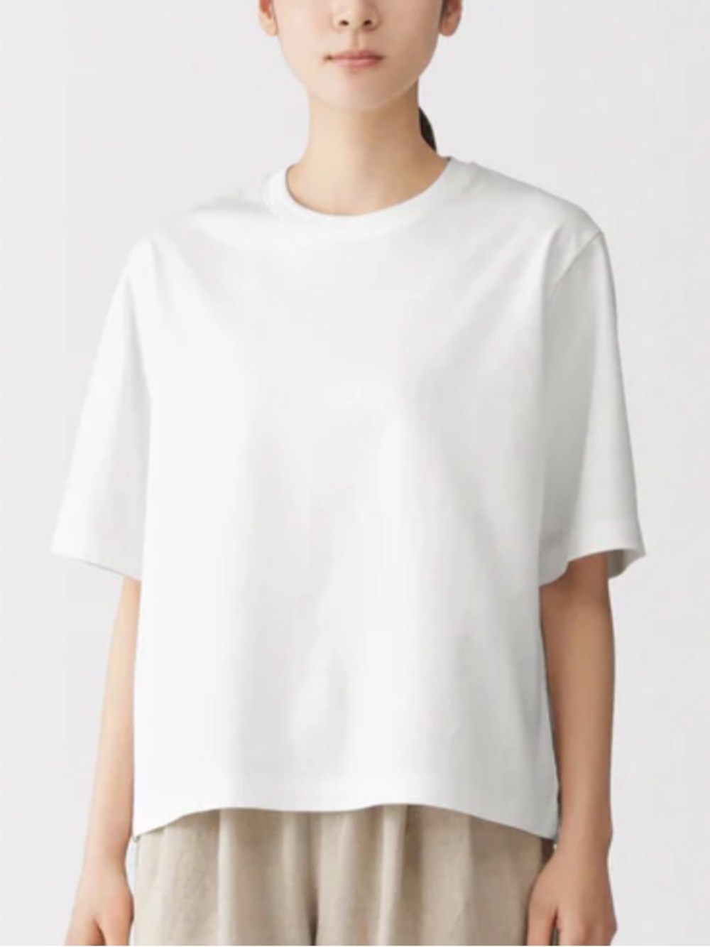 Muji Cool-Touch Crew neck wide S/S T-shirt